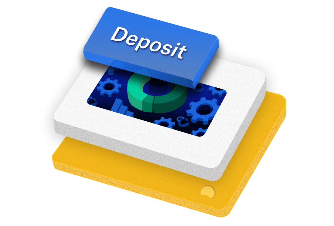 An illustration of a deposit button.